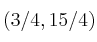 (3/4 , 15/4)