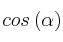 cos \:(\alpha)
