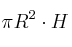 \pi R^2 \cdot H