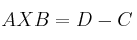 AXB=D-C
