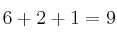 6+2+1 = 9