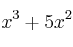 x^3+5x^2
