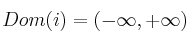 Dom(i) = (-\infty, +\infty)