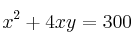 x^2+4xy=300