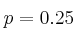 p=0.25