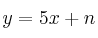 y=5x+n