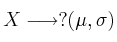 X \longrightarrow ?(\mu, \sigma)