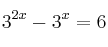 3^{2x} - 3^x = 6