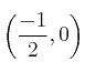 \left( \frac{-1}{2},0 \right) \left( \frac{-1}{2},0 \right)