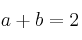 a+b=2