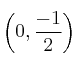 \left( 0,\frac{-1}{2} \right) \left( 0,\frac{-1}{2} \right)