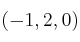 (-1,2,0)