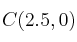 C(2.5,0)