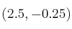 (2.5, -0.25)