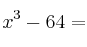 x^3-64=