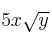 5x\sqrt{y} 