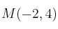 M (-2,4)