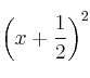 \left(x+\frac{1}{2}\right)^2 \left(x+\frac{1}{2}\right)^2