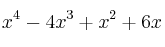 x^4-4x^3+x^2+6x