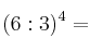 (6 : 3)^4 =