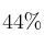 44\%