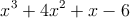 x^3+4x^2+x-6