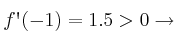f\textsc{\char13}(-1)=1.5 > 0 \rightarrow