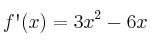f\textsc{\char13}(x) = 3x^2-6x