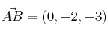 \vec{AB}=(0,-2,-3)