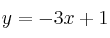 y = -3x + 1