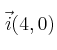 \vec{i} (4,0)