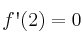 f\textsc{\char13}(2) = 0
