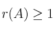 r(A) \ge 1