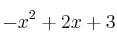 -x^2+2x+3