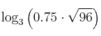 \log_3 \left( 0.75 \cdot \sqrt{96} \right)