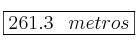 \fbox{261.3 \:\: metros}