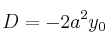 D = -2a^2y_0