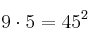 9 \cdot 5 = 45 \cm^2