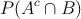 P(A^c \cap B)