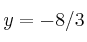 y=-8/3