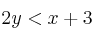 2y < x+3