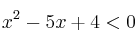 x^2-5x+4 < 0