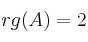 rg(A) = 2