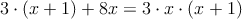 3 \cdot (x+1)+8x=3 \cdot x \cdot (x+1)
