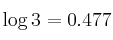 \log 3 = 0.477