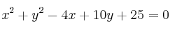 x^2+y^2-4x+10y+25=0