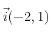 \vec{i}(-2,1)