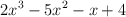 2x^3-5x^2-x+4