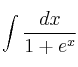 \int \frac{dx}{1+e^x} \int \frac{dx}{1+e^x}