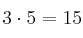3 \cdot 5 =15  